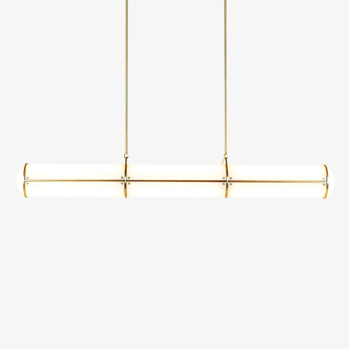 Lámpara LED lineal ajustable de 59 pulgadas, metal y acrílico, tres temperaturas de color para comedor, cocina, sala de estar, interior moderno L | Thomler