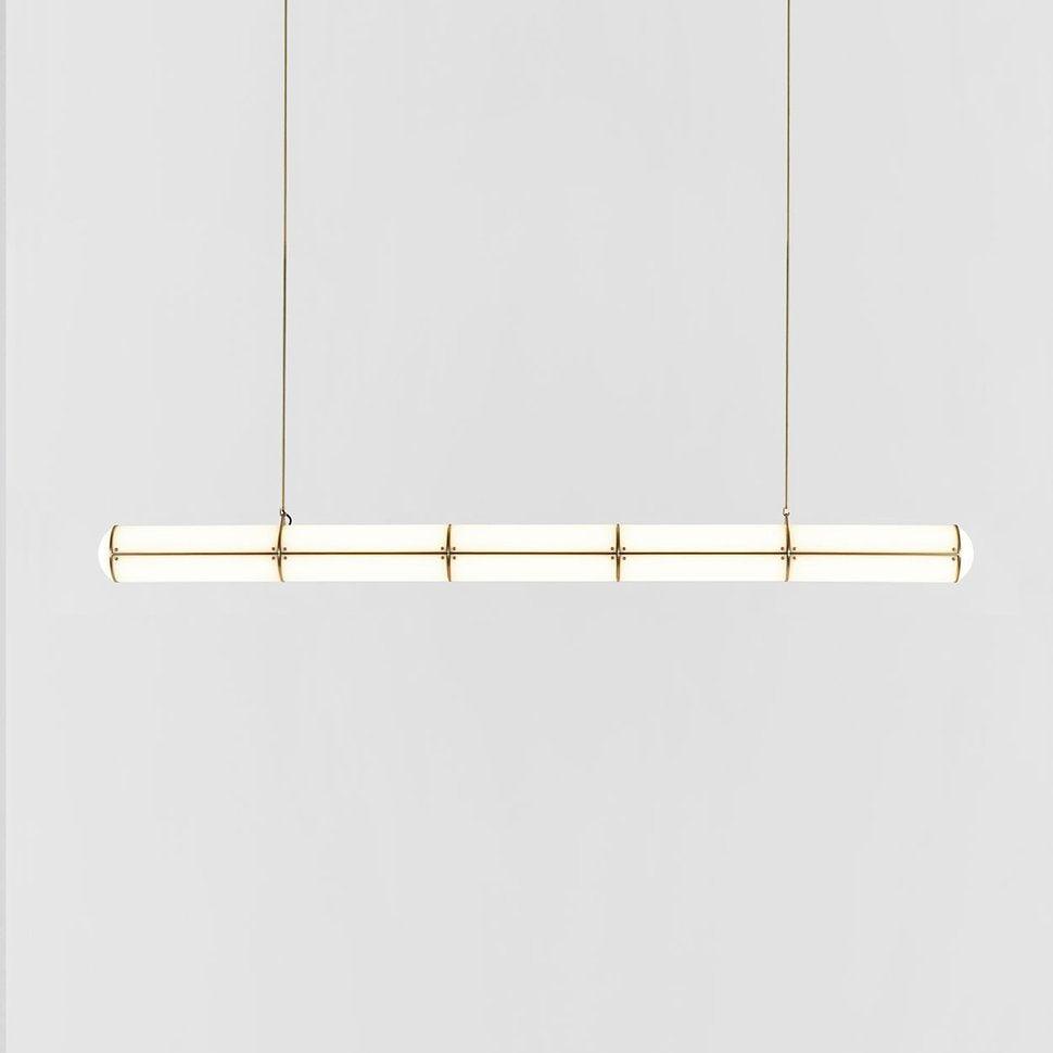 Lámpara LED lineal ajustable de 59 pulgadas, metal y acrílico, tres temperaturas de color para comedor, cocina, sala de estar, interior moderno L | Thomler
