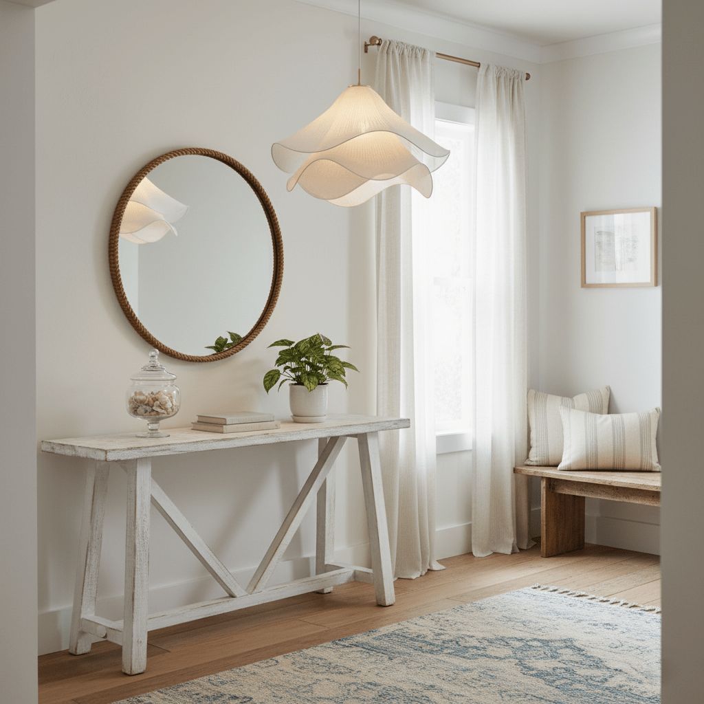 Lámpara colgante de pétalos de flores en capas, blanca y dorada, 24 pulgadas de diámetro, altura ajustable para comedor, cocina, dormitorio, sobre la mesa o isla | Thomler