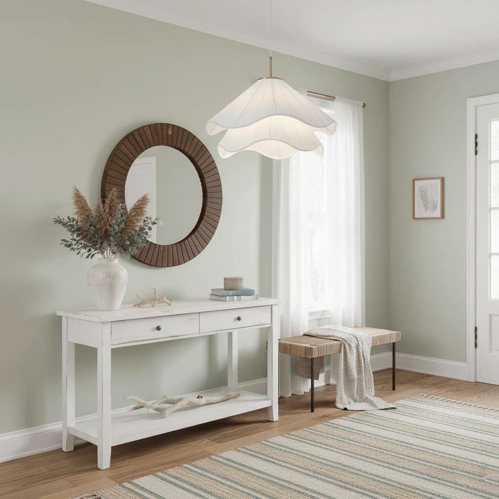 Lámpara colgante de pétalos de flores en capas, blanca y dorada, 24 pulgadas de diámetro, altura ajustable para comedor, cocina, dormitorio, sobre la mesa o isla | Thomler