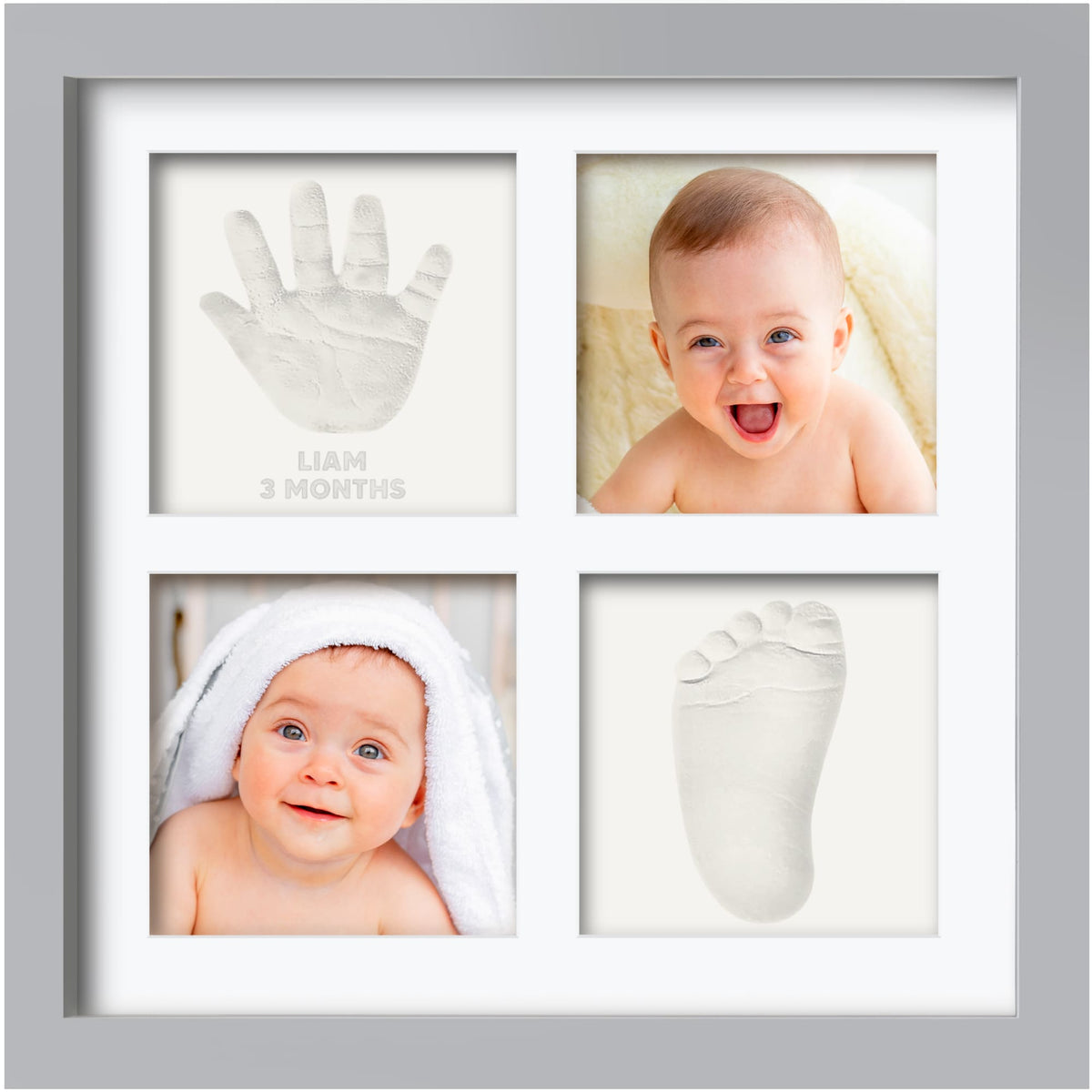 Baby Hand & Footprint Keepsake Frame (Deluxe)
