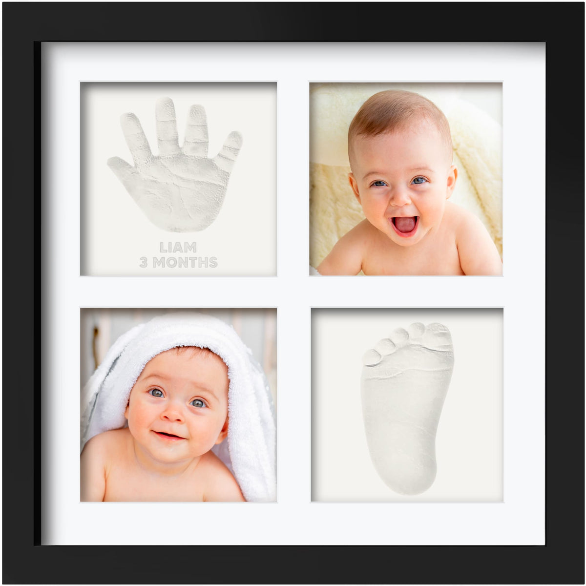 Baby Hand & Footprint Keepsake Frame (Deluxe)