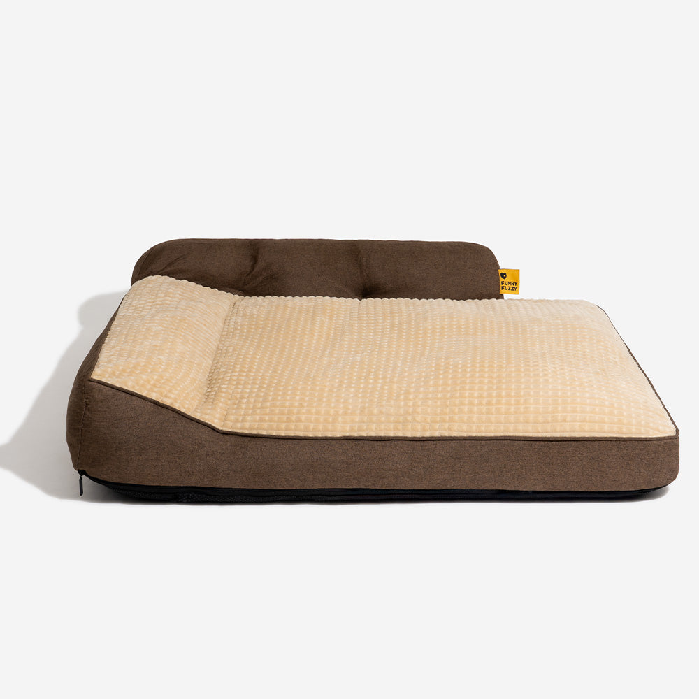 Orthopedisch honden- en kattenmand met opstaande rand – Wasbaar, antislip onderkant, comfort voor alle seizoenen