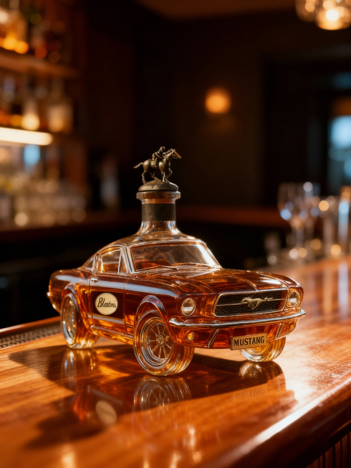 Muscle Car Glass Spirit Decanter for Whiskey, Bourbon & Liquor Display – Collectible Automotive Barware for Home Bar, Man Cave & Living Room