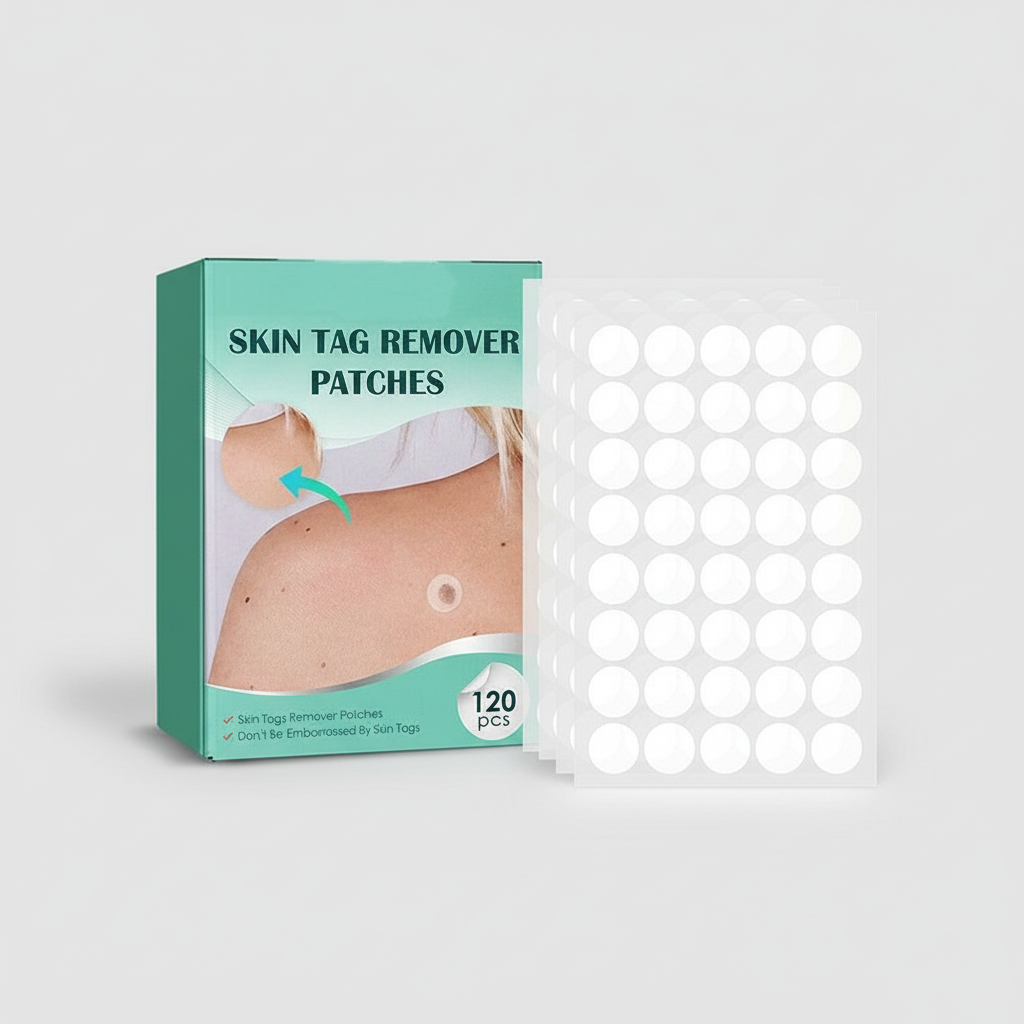 Hydrocolloid Skin Tag & Wart Remover Patches 120-Pack | Gentle Spot Treatment for Home Use | Invisible Adhesive Discs with Tea Tree Oil