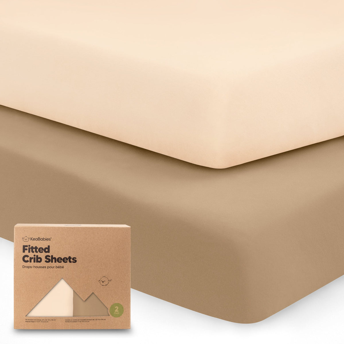 2-Pack Jersey Cotton Fitted Crib Sheets