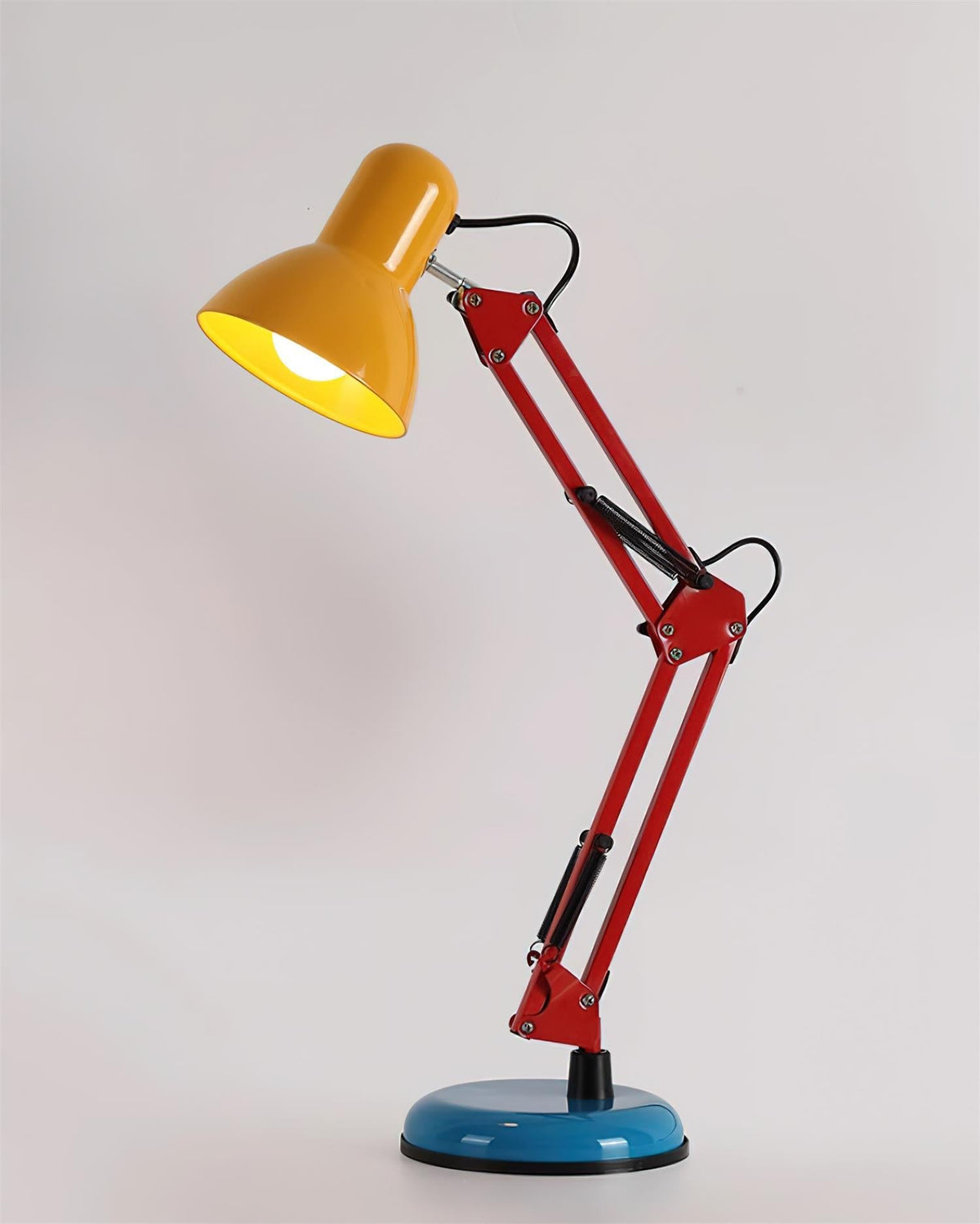 Articulating Metal Arm Task Lamp 21.6 in with Multicolor Accents for Desks Bedrooms Home Office Reading Study Workspace Nightstand | Thomler