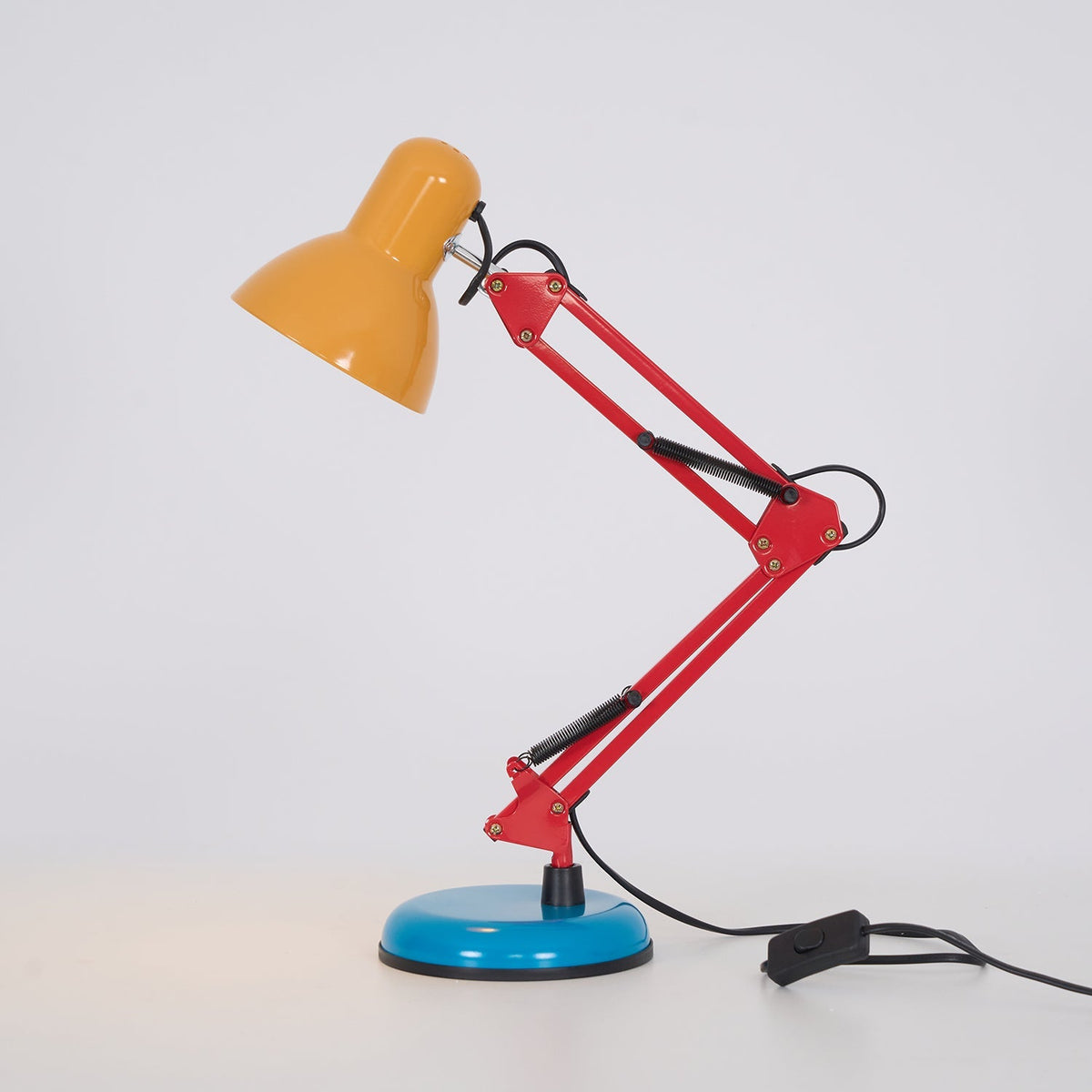 Articulating Metal Arm Task Lamp 21.6 in with Multicolor Accents for Desks Bedrooms Home Office Reading Study Workspace Nightstand | Thomler