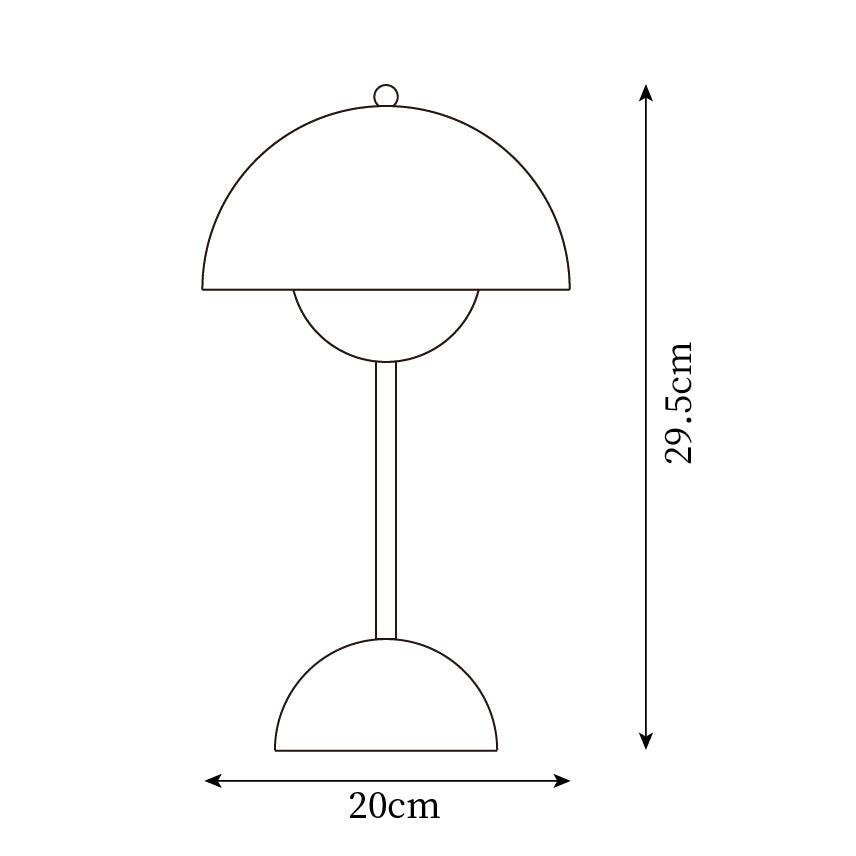 Rechargeable LED Touch Lamp Metal Cordless Mini Nightstand Light Tri-Color Modes USB Charging Port 6.3 in Round Portable for Bedroom Office | Thomler