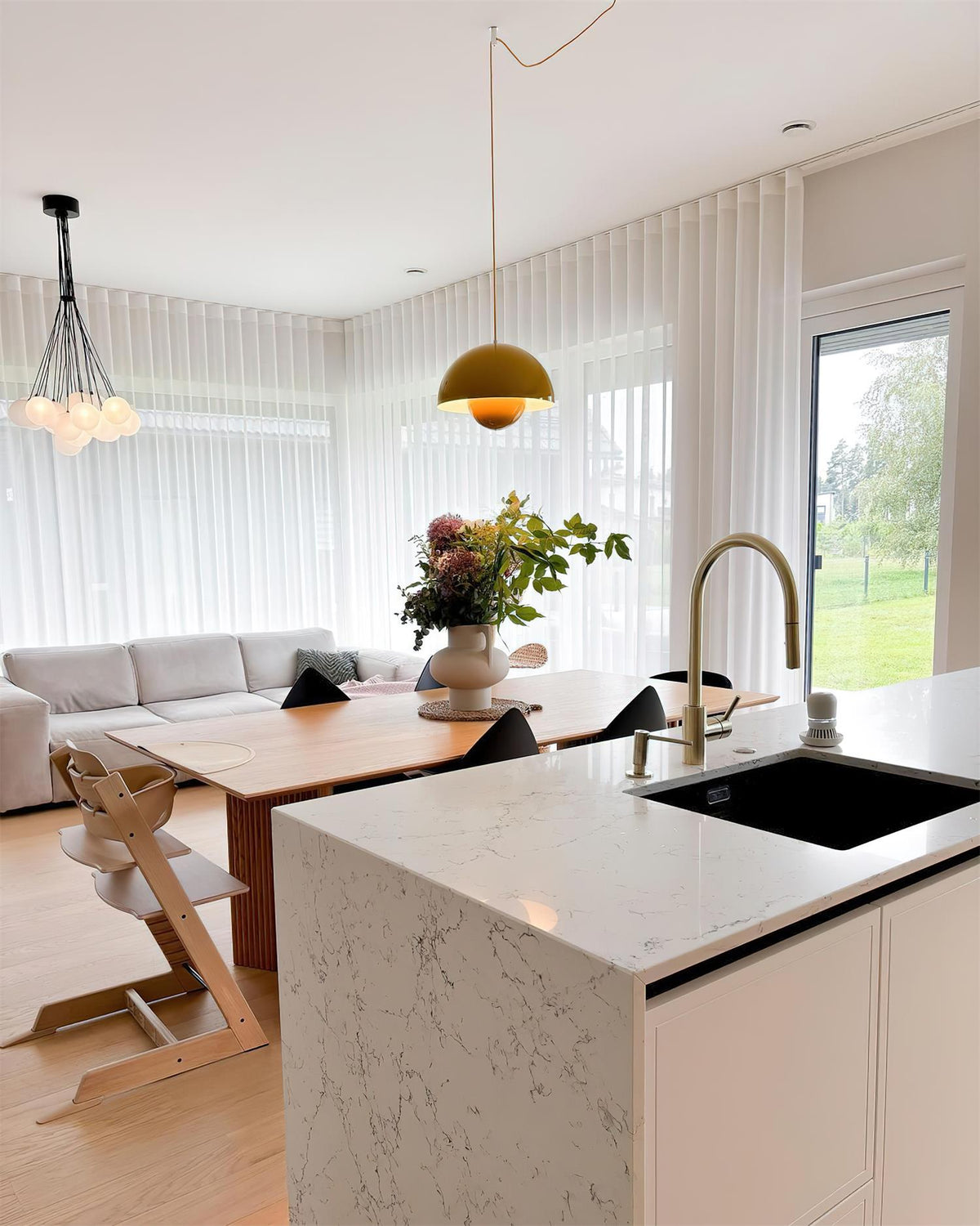 Aluminium-Pendelleuchte, 9-Zoll-Kuppelschirm, verstellbares Kabel, moderne Beleuchtung, Küchen- und Esszimmer-Insel, Deckenlampe, geometrische Halbkugel