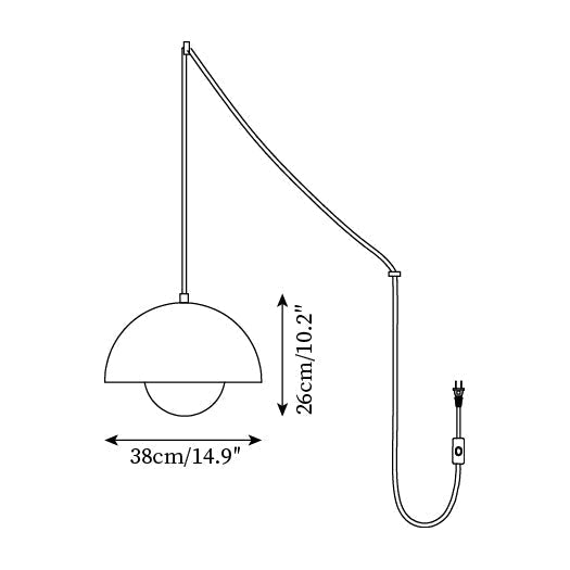 Aluminium-Pendelleuchte, 9-Zoll-Kuppelschirm, verstellbares Kabel, moderne Beleuchtung, Küchen- und Esszimmer-Insel, Deckenlampe, geometrische Halbkugel