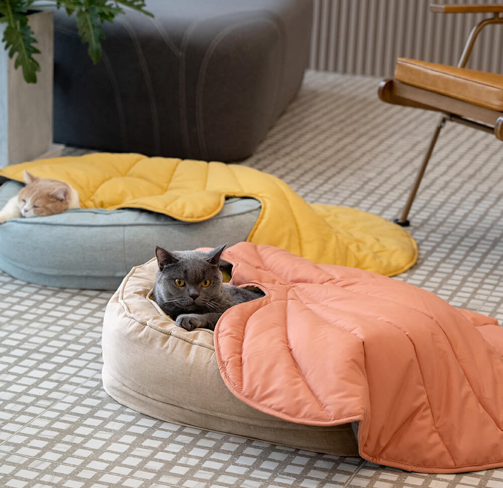 Botanische deken in bladvorm voor huisdieren - Zachte katoen-polyester hoes voor honden & katten - Machinewasbare bankbeschermer & vloermat
