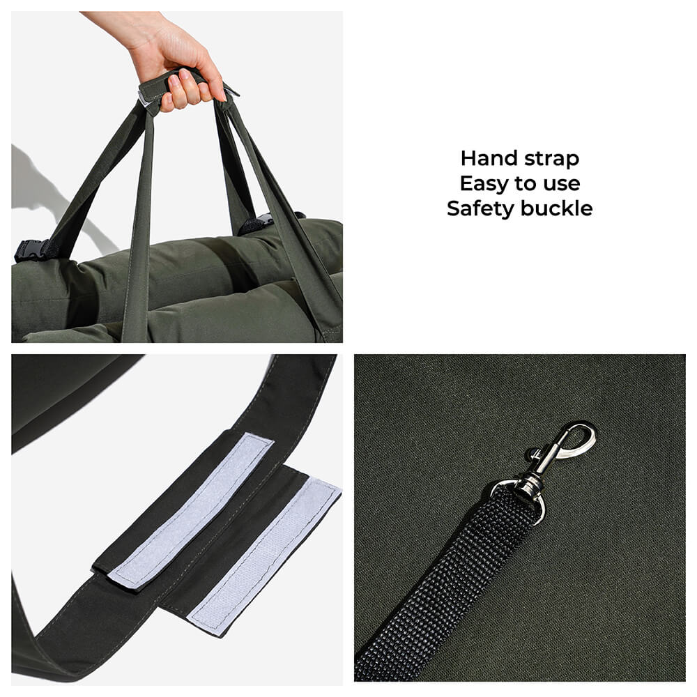 Asiento elevador para perros grandes – Transportín de viaje portátil con correa para el hombro, cojín de algodón lavable para SUV, camioneta y sedán – Seguro