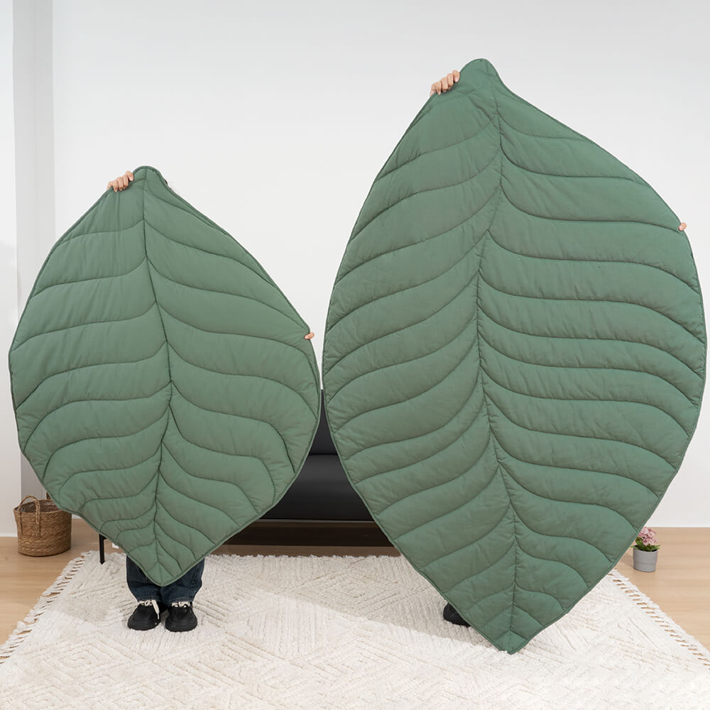 Botanische deken in bladvorm voor huisdieren - Zachte katoen-polyester hoes voor honden & katten - Machinewasbare bankbeschermer & vloermat