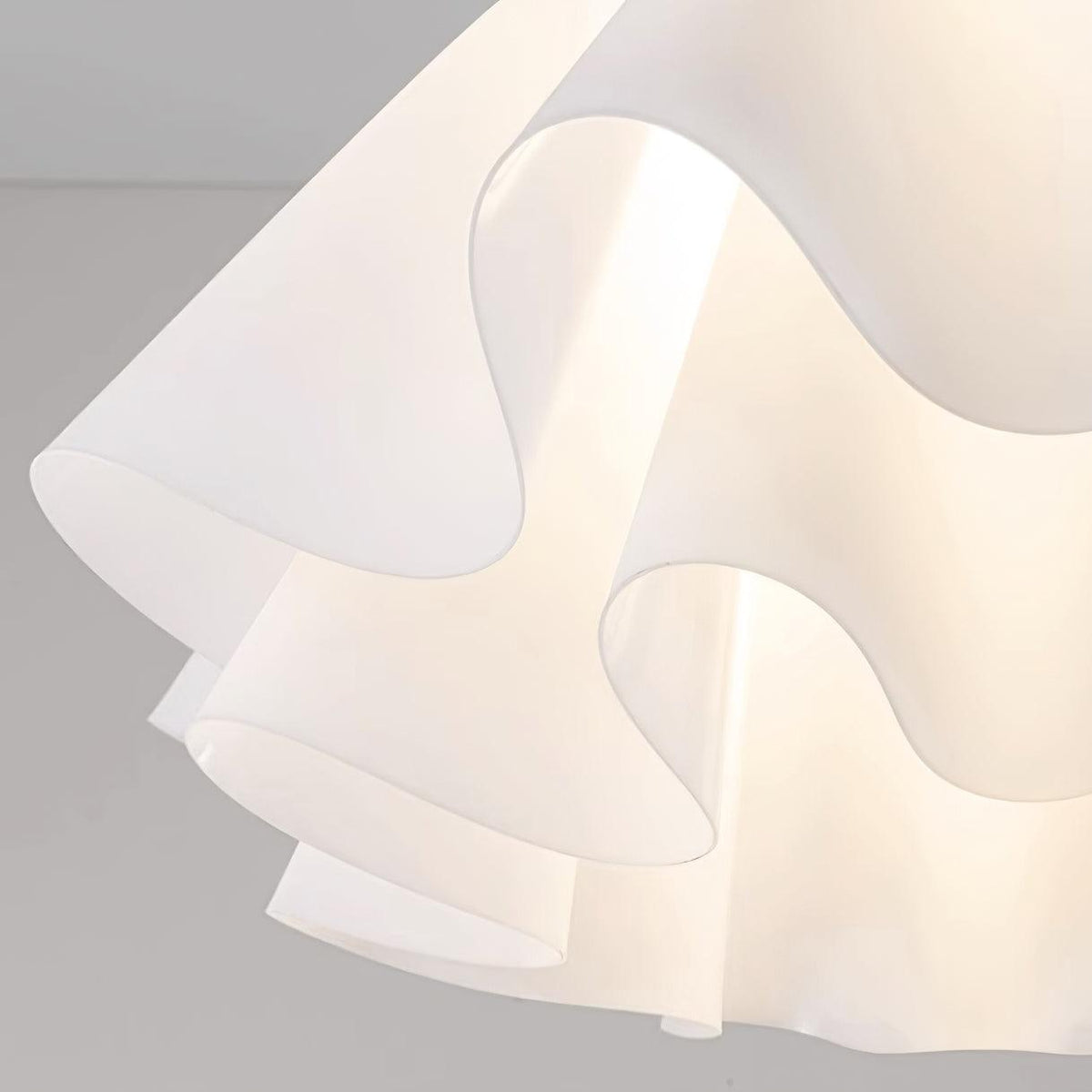 Flush Mount Acrylic Folded Ceiling Light 12 in White for Bedroom Living Room Hallway Modern E27 LED Fixture Home Decor Overhead Lighting | Thomler