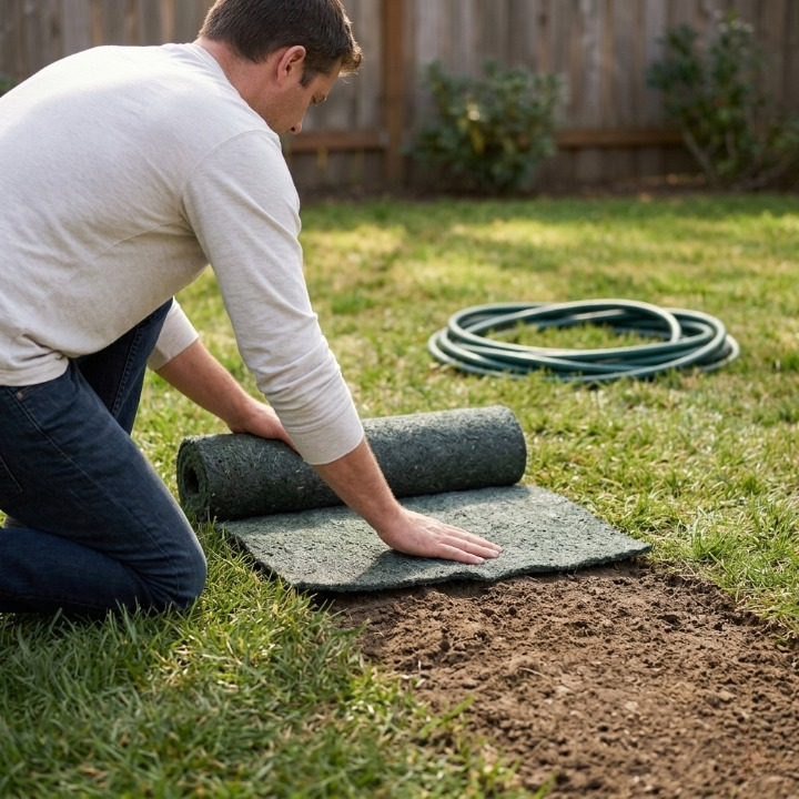 Biodegradable Lawn Repair Roll 118 in × 8 in Bare Spot Seeding Mat Garden Patch Recovery Double Pack Outdoor Yard Coverage 13 sq ft | Thomler