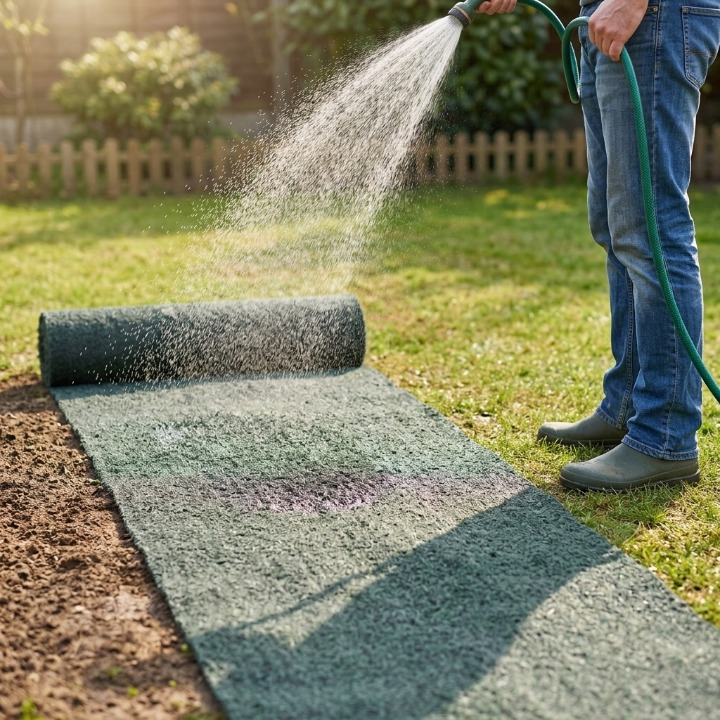Biodegradable Lawn Repair Roll 118 in × 8 in Bare Spot Seeding Mat Garden Patch Recovery Double Pack Outdoor Yard Coverage 13 sq ft | Thomler