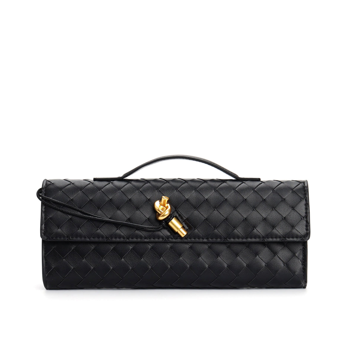 Woven Leather Clutch Purse for Women with Adjustable Strap - Crossbody Shoulder Bag Evening Handbag in Multiple Colors | Thomler