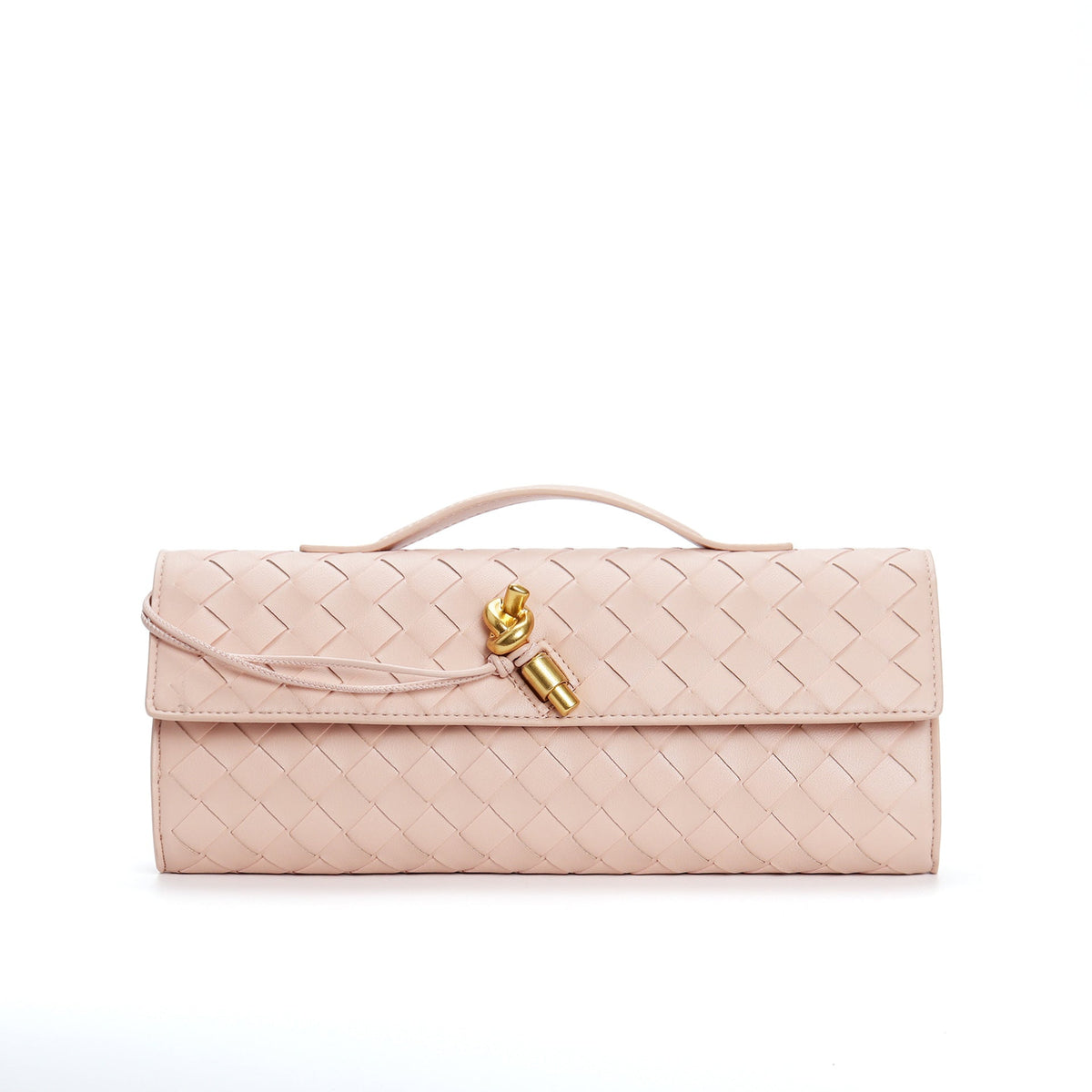 Woven Leather Clutch Purse for Women with Adjustable Strap - Crossbody Shoulder Bag Evening Handbag in Multiple Colors | Thomler