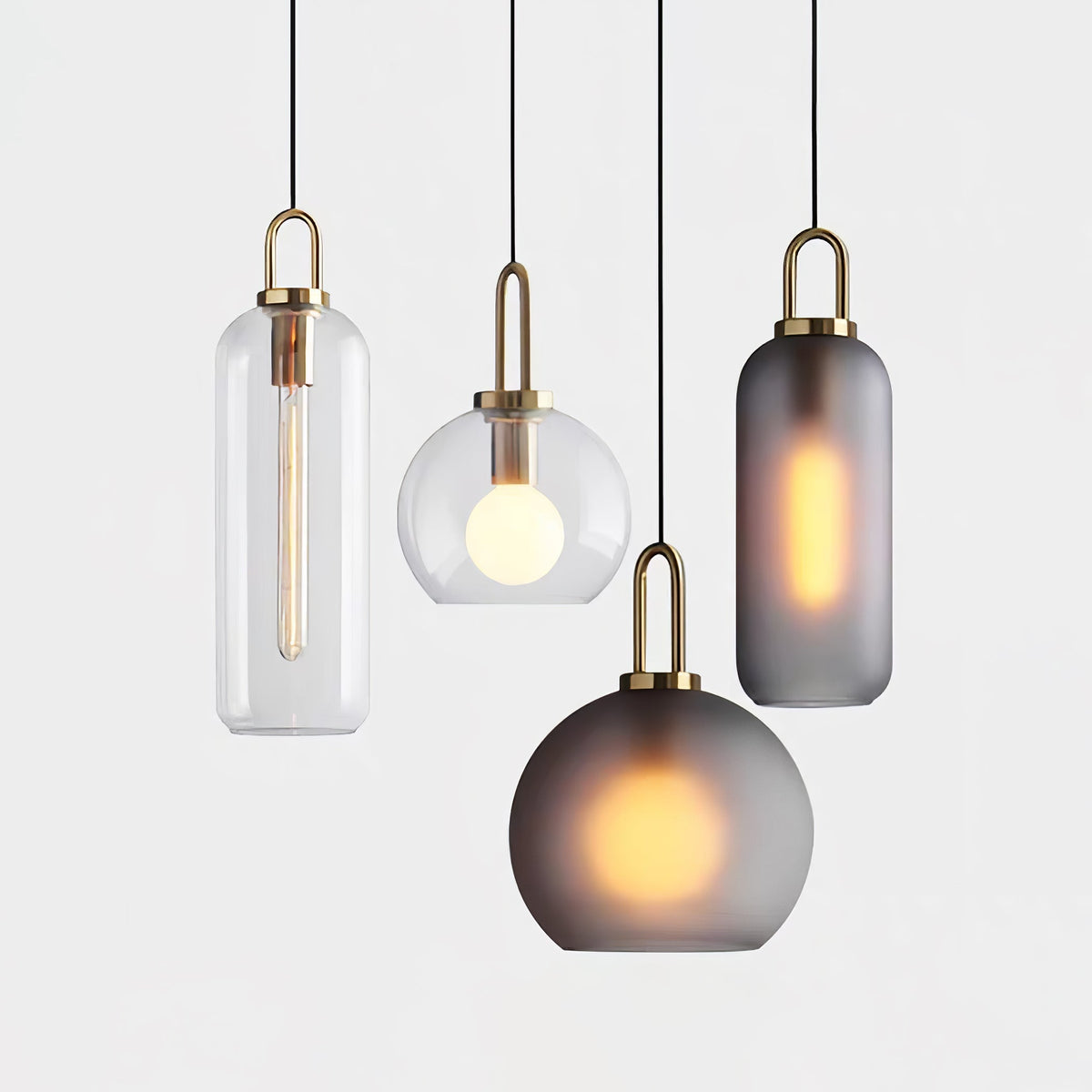 Glass Globe Hanging Light Fixture with Adjustable Cord for Dining Room Kitchen Island Bedroom Modern Minimalist Ceiling Pendant Lamp | Thomler