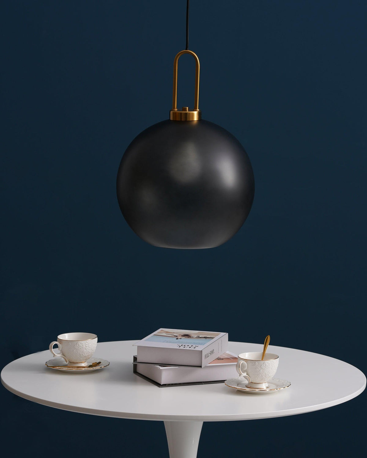 Glass Globe Hanging Light Fixture with Adjustable Cord for Dining Room Kitchen Island Bedroom Modern Minimalist Ceiling Pendant Lamp | Thomler