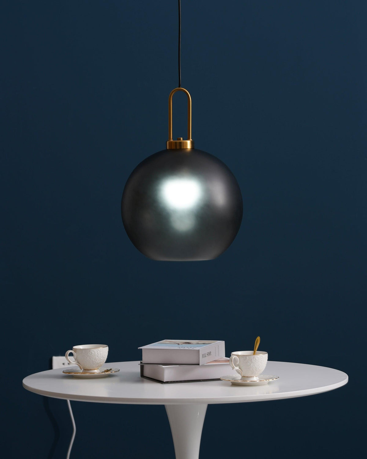 Glass Globe Hanging Light Fixture with Adjustable Cord for Dining Room Kitchen Island Bedroom Modern Minimalist Ceiling Pendant Lamp | Thomler