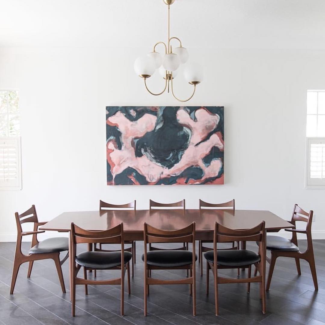 Lámpara de techo de varios brazos, marco de metal, pantallas de vidrio esmerilado, oro, negro, blanco, 30 pulgadas de diámetro, para sala de estar, comedor, dormitorio, luz superior | Thomler