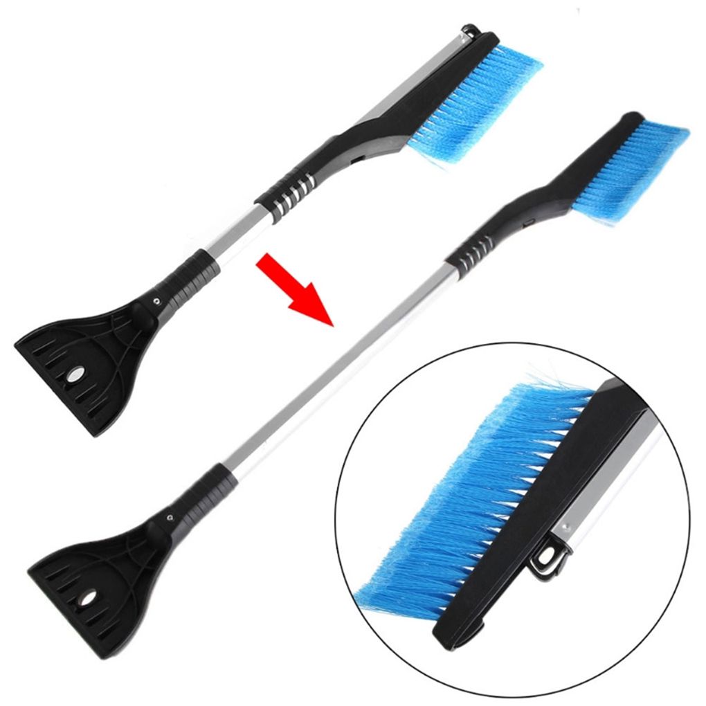 Telescoping Snow Brush & Ice Scraper for Windshields – Extendable Winter Car Tool