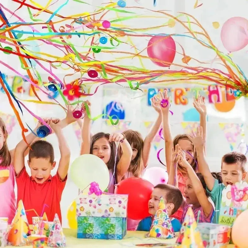 Biodegradable Celebration Streamers 16 ft Throw Length Mixed Colors for Weddings Birthdays Graduations Quiet Alternative to Confetti Indoor | Thomler
