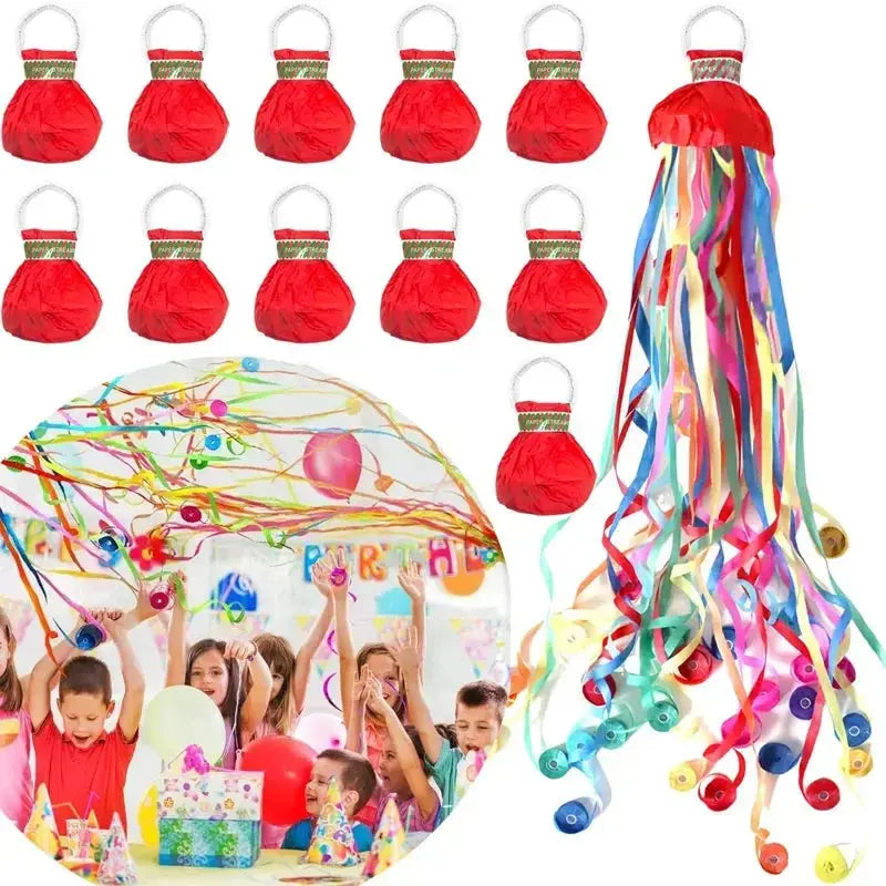 Biodegradable Celebration Streamers 16 ft Throw Length Mixed Colors for Weddings Birthdays Graduations Quiet Alternative to Confetti Indoor | Thomler