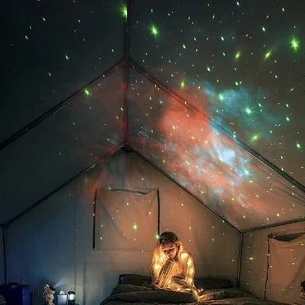 Space Star Projector Night Light with Removable Astronaut Figure for Bedroom & Kids Room | RGB LED Nebula Ceiling Lamp with Remote Control T | Thomler