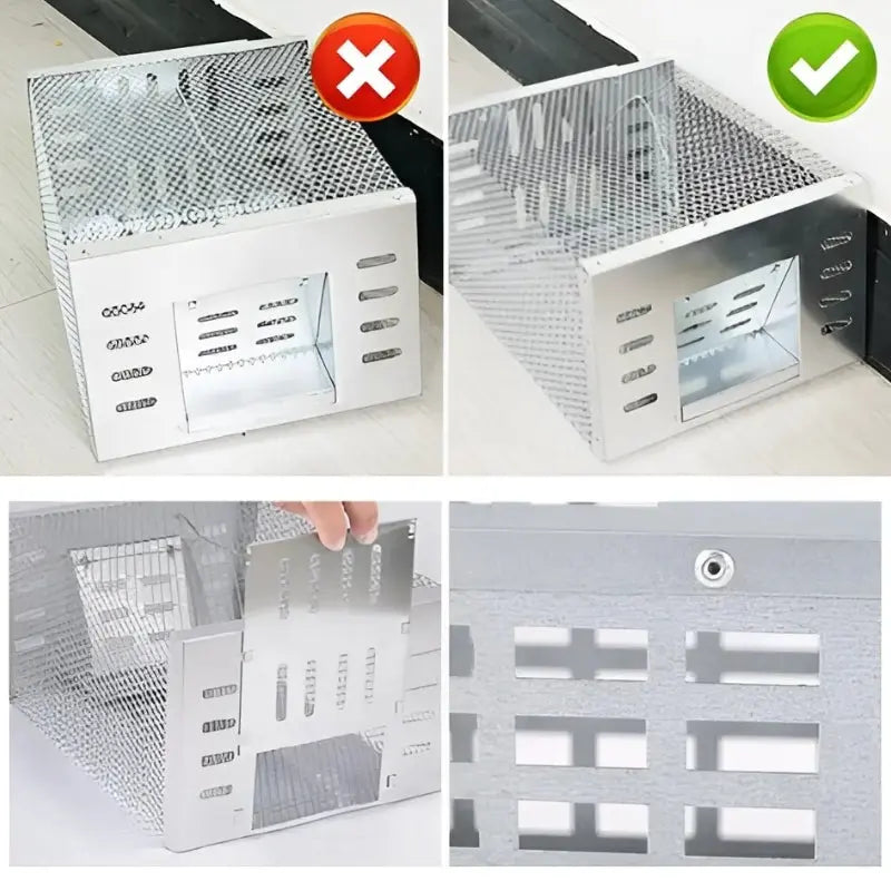 Humane Mouse Trap Cage with Sensitive One-Way Door for Indoor Rodent Control | Live Catch Multi-Mouse Trap for Home Garage Basement Kitchen | Thomler