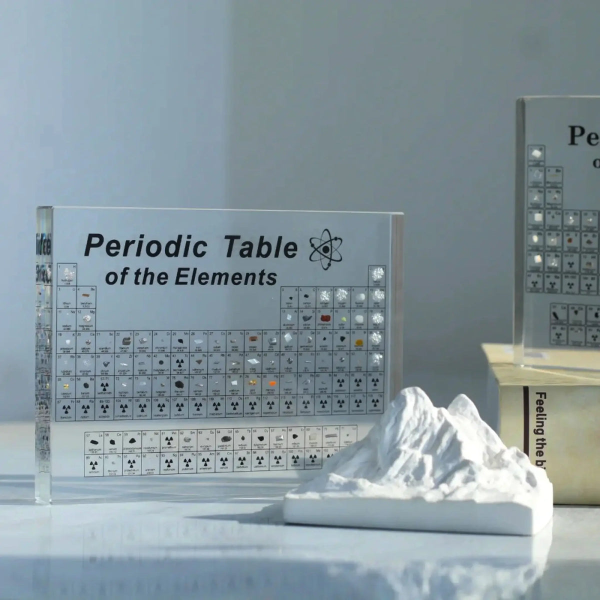 Acrylic Chemistry Element Cube with 83 Real Specimens for STEM Learning Desk Decoration Home Office Lab Classroom | Thomler