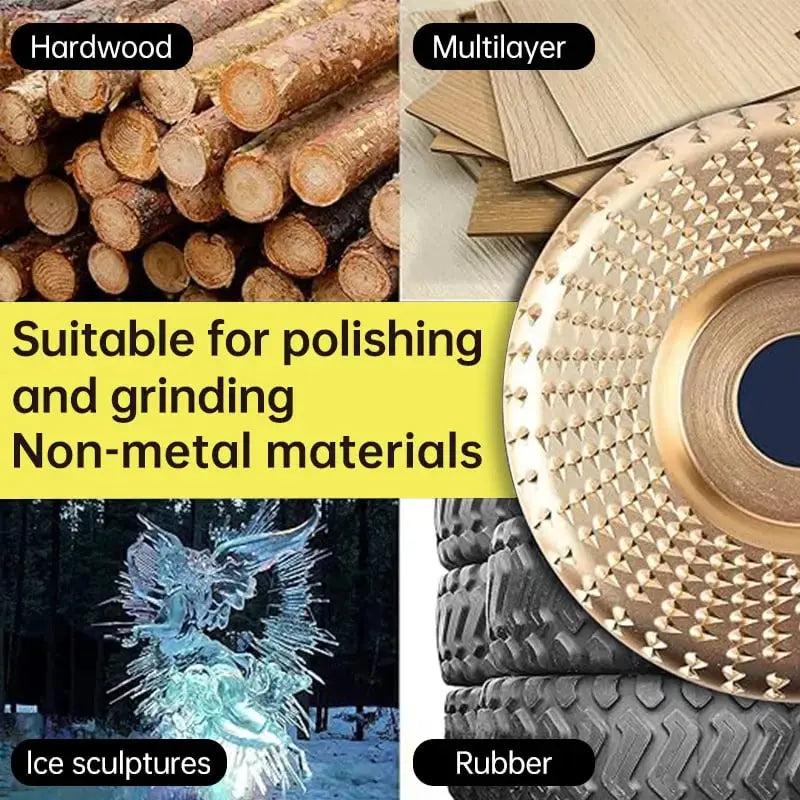 Tungsten Carbide Shaping Wheel Set for Angle Grinders – 3-Piece Wood Carving Sanding Disc Kit for Woodworking, Sculpting & Surface Finishing | Thomler