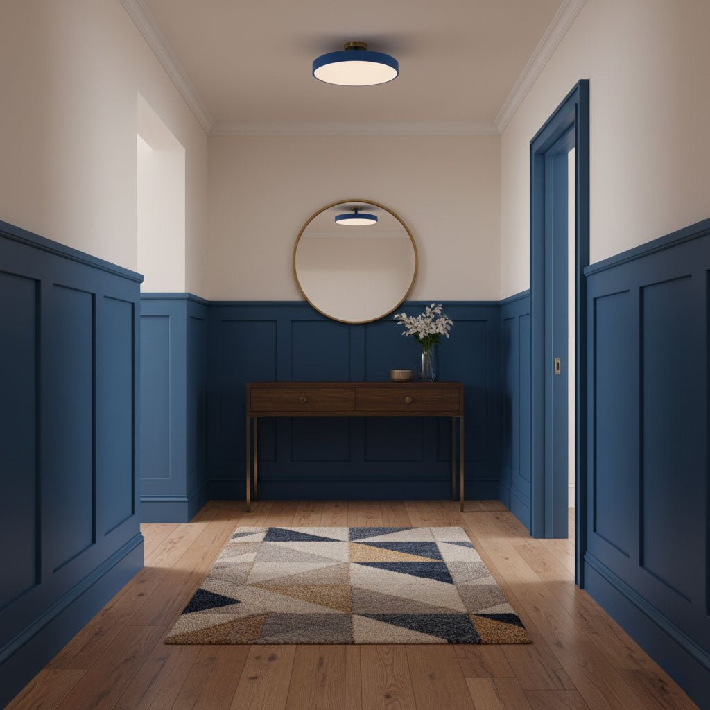 Lámpara de techo LED de 12 pulgadas, redonda, regulable, de bajo perfil para dormitorio, cocina, oficina, hogar, acrílico moderno | Thomler