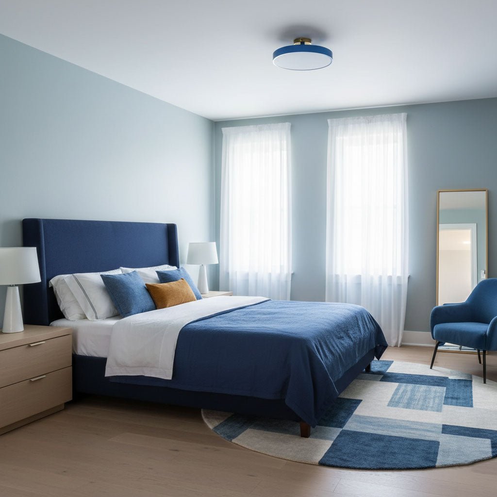 Lámpara de techo LED de 12 pulgadas, redonda, regulable, de bajo perfil para dormitorio, cocina, oficina, hogar, acrílico moderno | Thomler