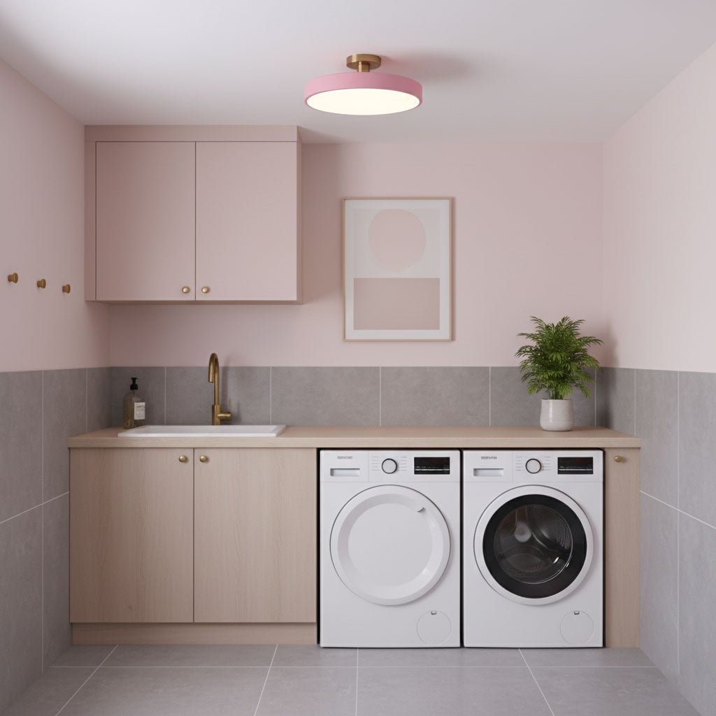 Lámpara de techo LED de 12 pulgadas, redonda, regulable, de bajo perfil para dormitorio, cocina, oficina, hogar, acrílico moderno | Thomler