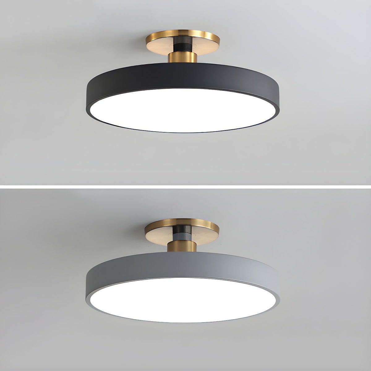 Lámpara de techo LED de 12 pulgadas, redonda, regulable, de bajo perfil para dormitorio, cocina, oficina, hogar, acrílico moderno | Thomler