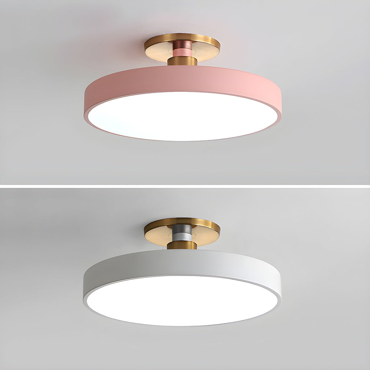 Lámpara de techo LED de 12 pulgadas, redonda, regulable, de bajo perfil para dormitorio, cocina, oficina, hogar, acrílico moderno | Thomler