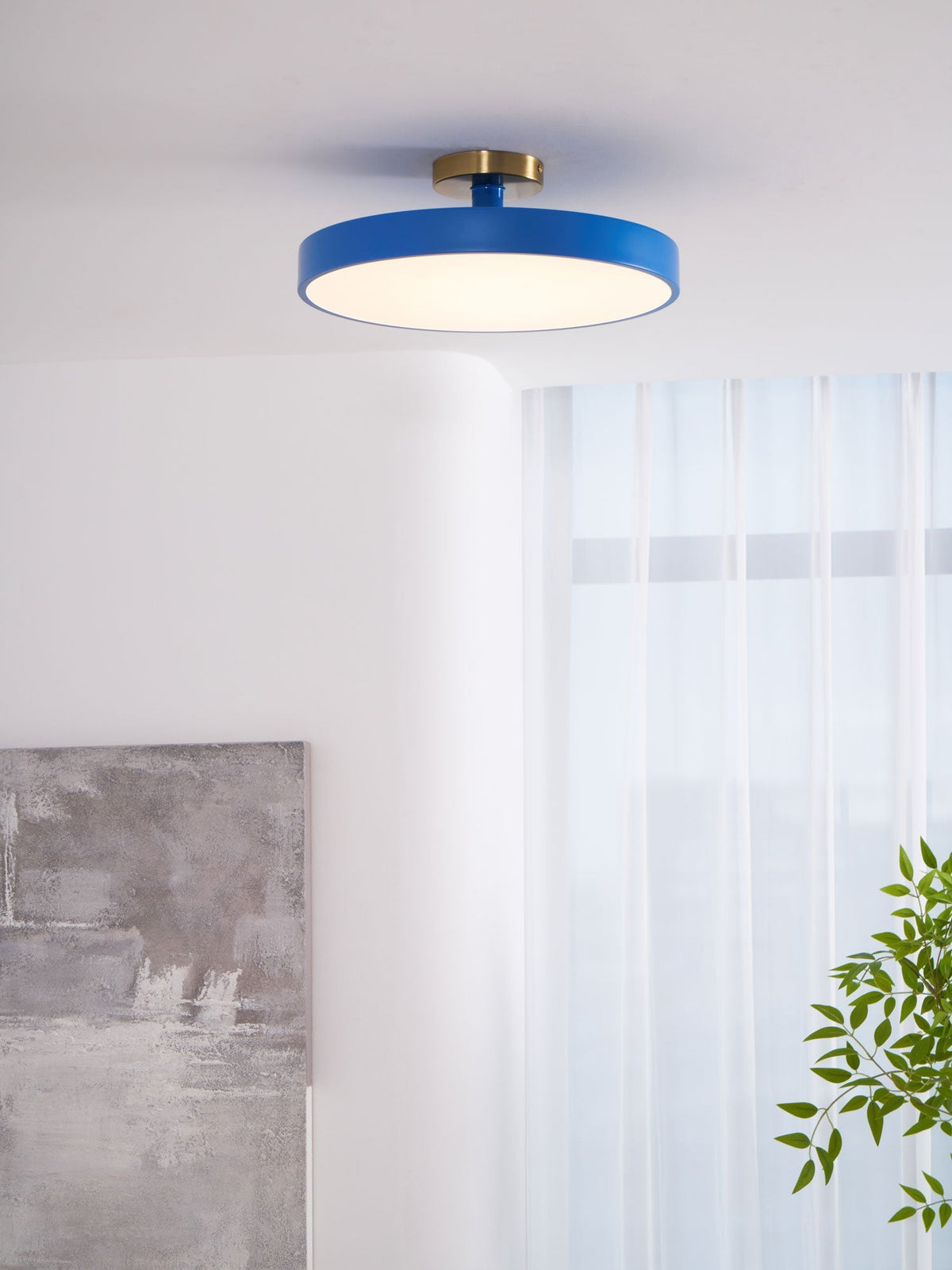 Lámpara de techo LED de 12 pulgadas, redonda, regulable, de bajo perfil para dormitorio, cocina, oficina, hogar, acrílico moderno | Thomler