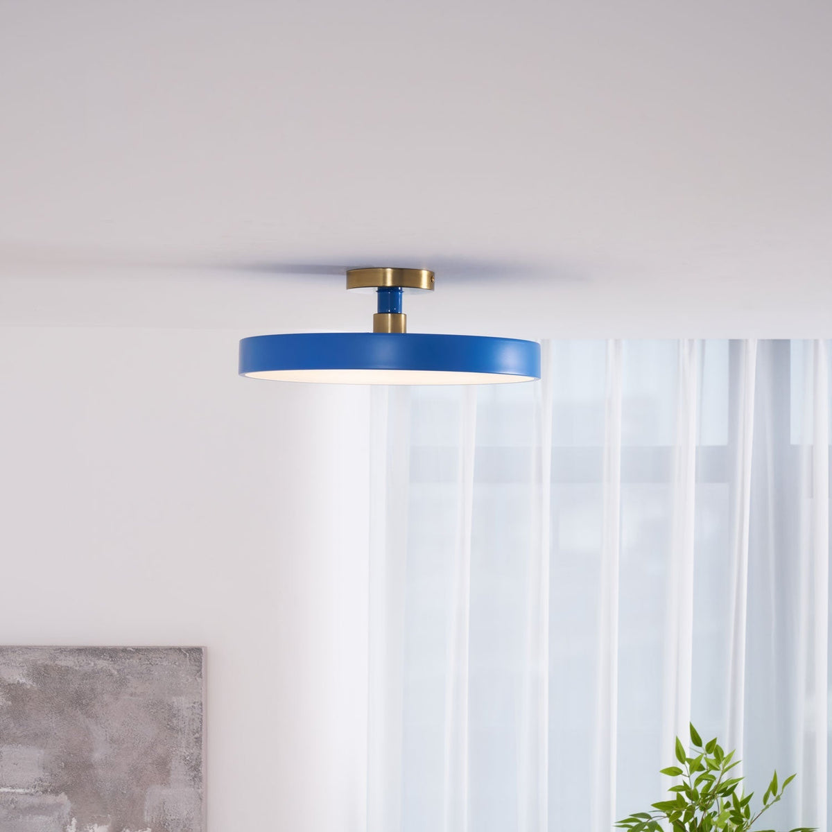 Lámpara de techo LED de 12 pulgadas, redonda, regulable, de bajo perfil para dormitorio, cocina, oficina, hogar, acrílico moderno | Thomler