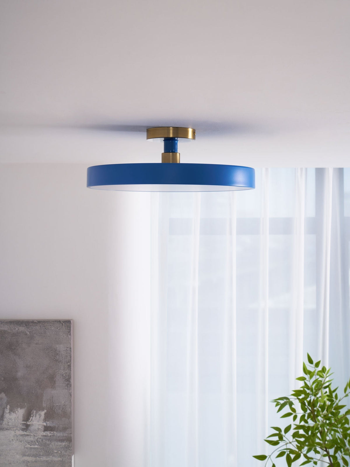 Lámpara de techo LED de 12 pulgadas, redonda, regulable, de bajo perfil para dormitorio, cocina, oficina, hogar, acrílico moderno | Thomler