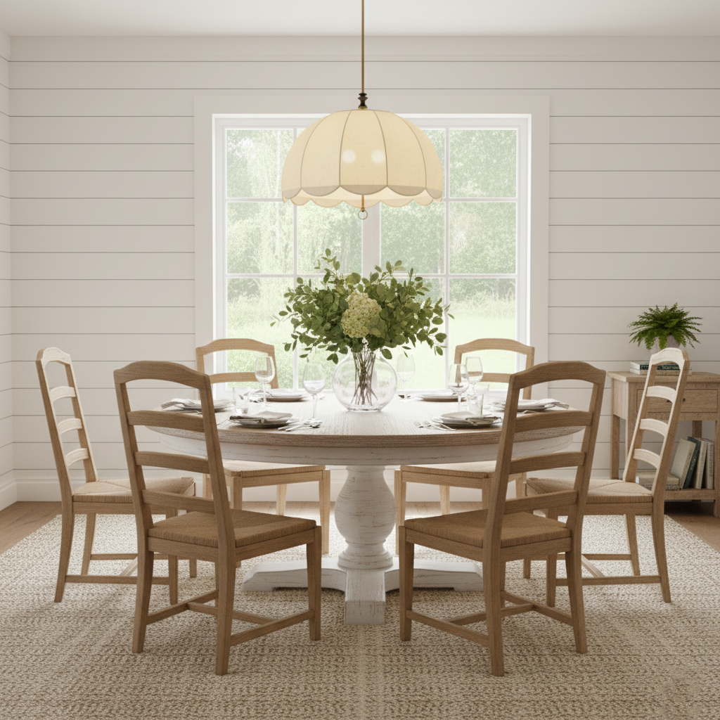 Geweven stoffen kap, 20-inch armatuur met gemengde materialen voor tafel- en eilandverlichting | Thomler
