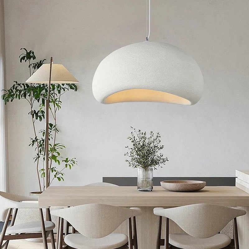 Ceiling Pendant Light Fixture Minimalist Japanese Design HDPE Glass Iron Hardwired for Dining Room Kitchen Island Living Room Bedroom Modern | Thomler