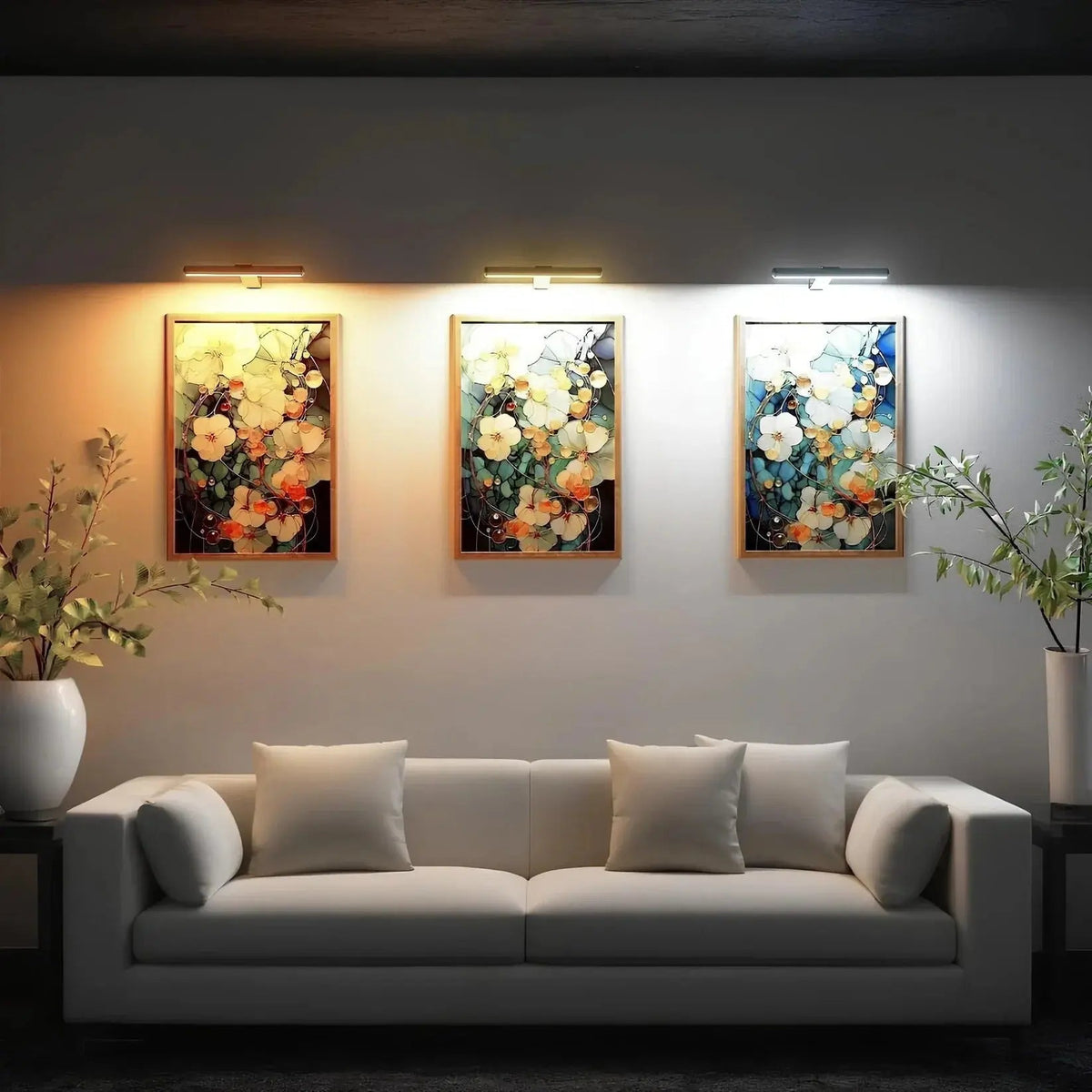 Rechargeable Picture Light LED Wall Mount Clip-On Art Accent Lamp with 360° Rotating Head Adjustable Brightness for Paintings Frames Gallery | Thomler