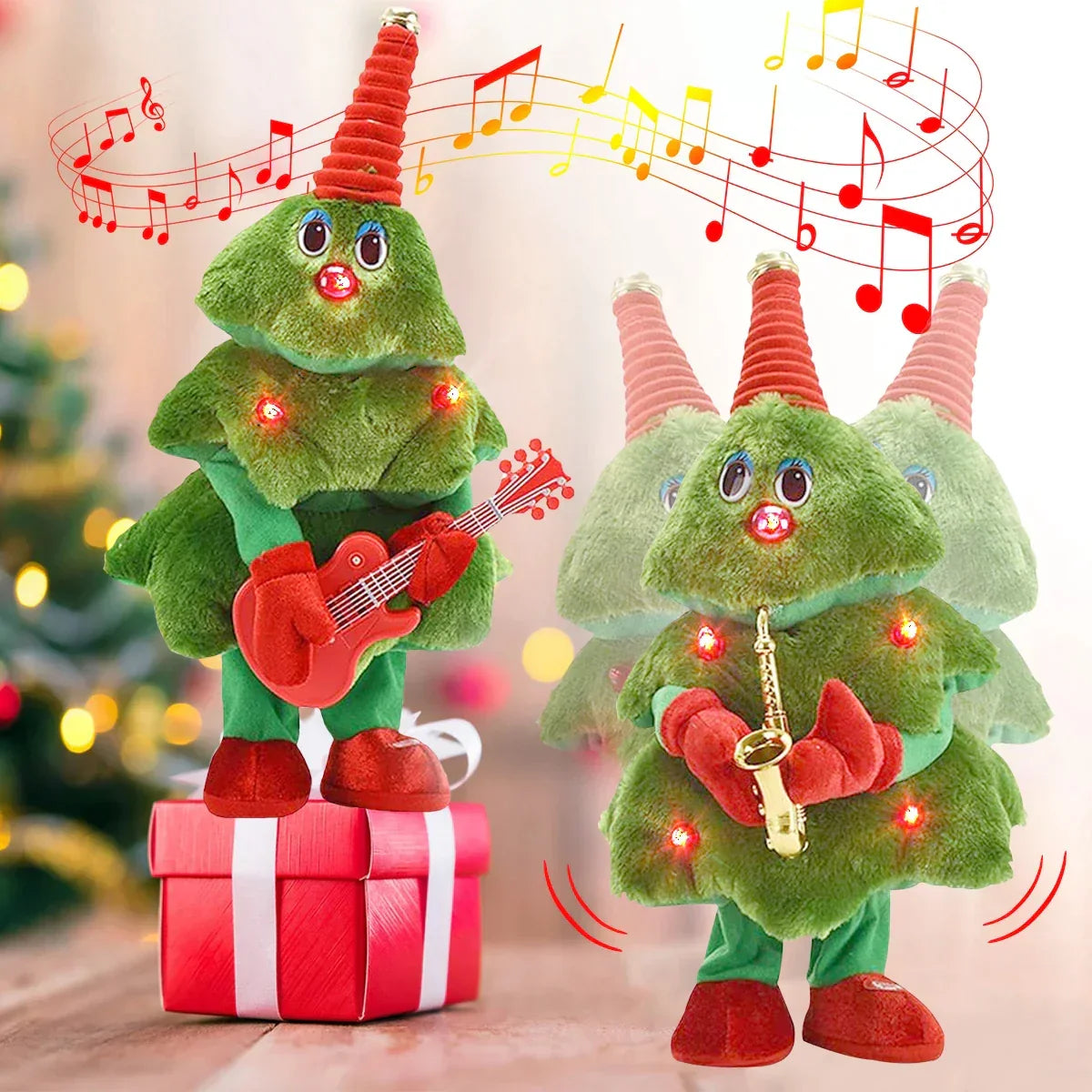 Animated Musical Holiday Tree Plush Toy for Kids & Home Decor | Thomler