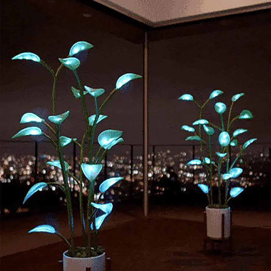 Smart App-Controlled LED Faux Plant Light 39 in Tall Ambient Floor Lamp with Lifelike Foliage for Living Room Bedroom Office Home Decor | Thomler
