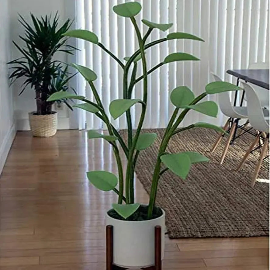 Smart App-Controlled LED Faux Plant Light 39 in Tall Ambient Floor Lamp with Lifelike Foliage for Living Room Bedroom Office Home Decor | Thomler
