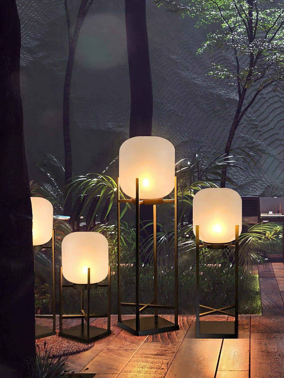 Solar-LED-Terrassen-Laternenpfahl 48 cm, einstellbare Farbtemperatur, Edelstahl, wetterbeständige Garten- und Wegbeleuchtung
