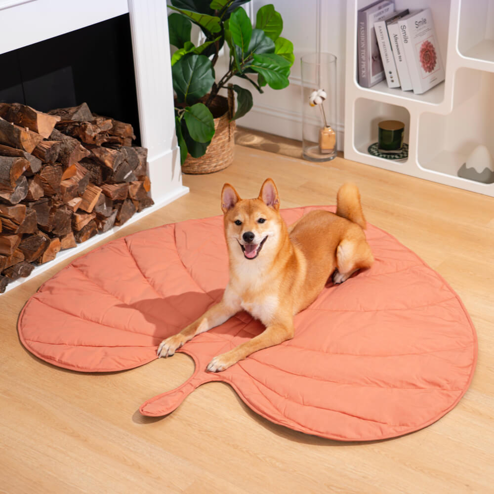 Botanische deken in bladvorm voor huisdieren - Zachte katoen-polyester hoes voor honden & katten - Machinewasbare bankbeschermer & vloermat